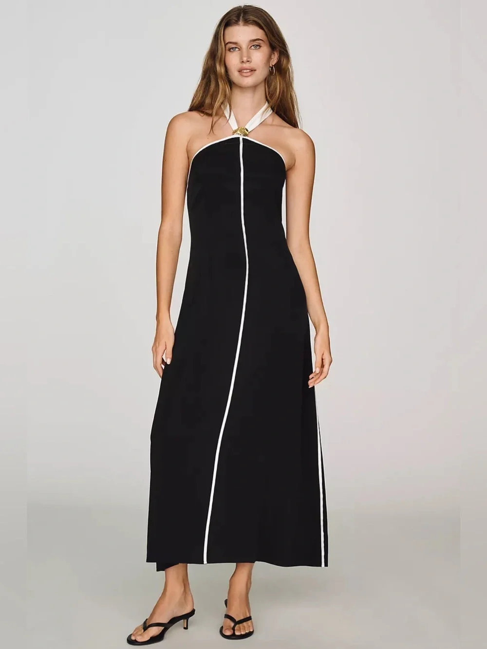 NWT Sancia Halter Maxi Dress